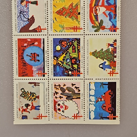 Christmas Seals American Lung Association National Art Education Assoc. 1980 - Picture 6 of 6